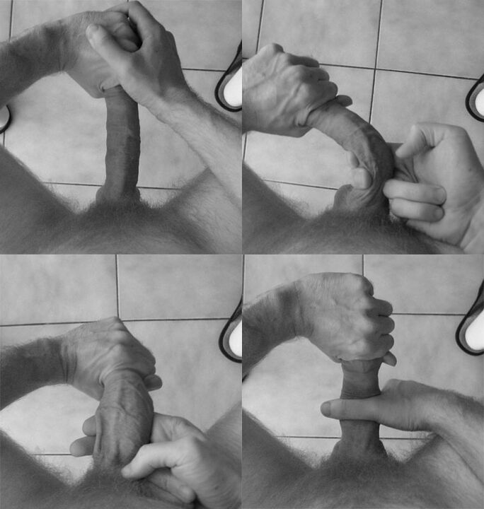 Stretches penile tissue for enlargement
